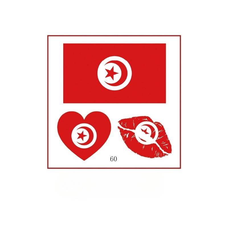 10PCS New World Cup Flag Tattoo Stickers Football Game Games Tattoo Stickers Makeup Face Stickers