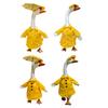 1 Set Porch Goose Rain Jacket Yellow Raincoat Hat And Umbrella Waterproof Goose Outfit Fits 23 Inch Porch Goose for Yard Lawn Decor