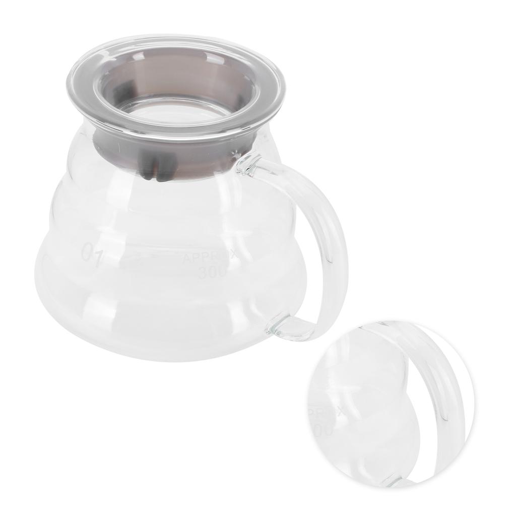 Glass Coffee Server Professional Glass Coffee Carafe Coffee Pot for Bar Kitchen Counter300ml