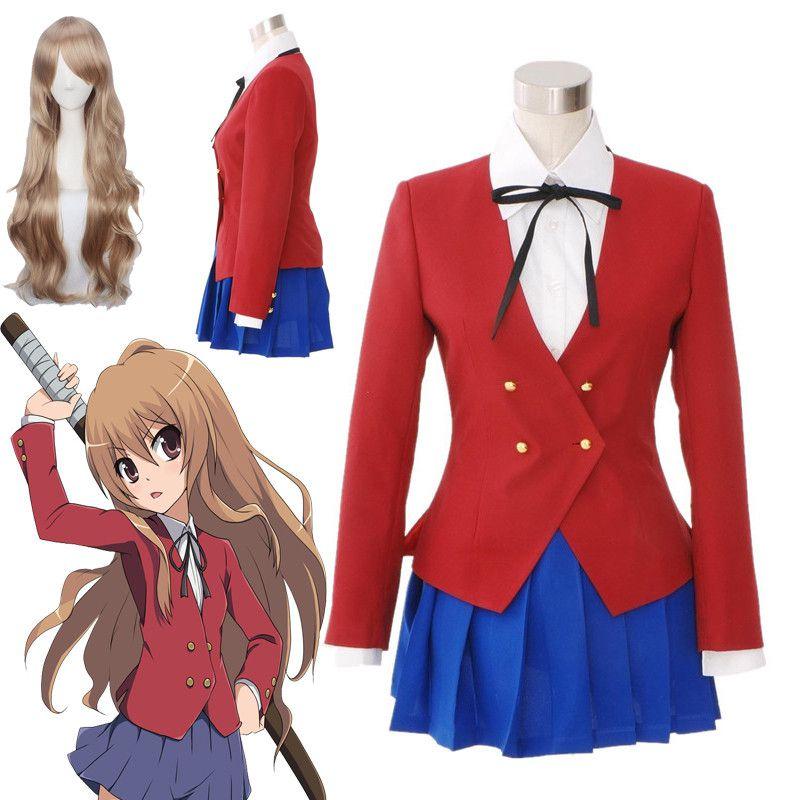 Beautifully Crafted Dragon Tiger Toradora Aisaka Taiga Cosplay Costume Perfectly Tailored For Large Sizes