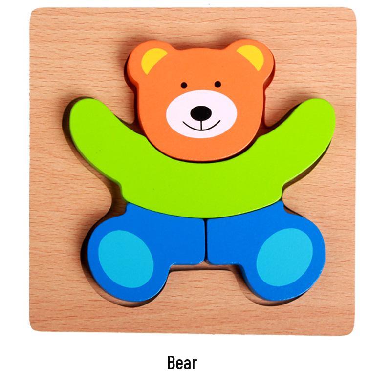 3D Cartoon Anime Hand-Grip Wooden Jigsaw Puzzle for Kids - Educational & Hot Selling