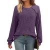 Colors In Stock 2025 Winter New Women's Round Neck Buttoned Patchwork Sweatshirt Bottoming Shirt