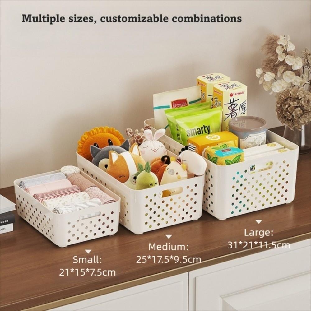 Plastic Clothing Storage Basket Stackable Snack Storage Basket  Home Organization