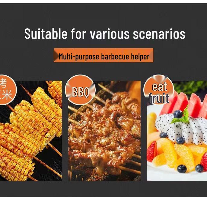 Stainless Steel BBQ Corn Forks & Skewers Set: Portable Corn Holders and Meat Skewers, Simple Fruit Forks for Outdoor Grilling