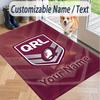 Custom Text Printed Rug Queensland Maroons Non Slip Floor Carpet For Home Room Decor