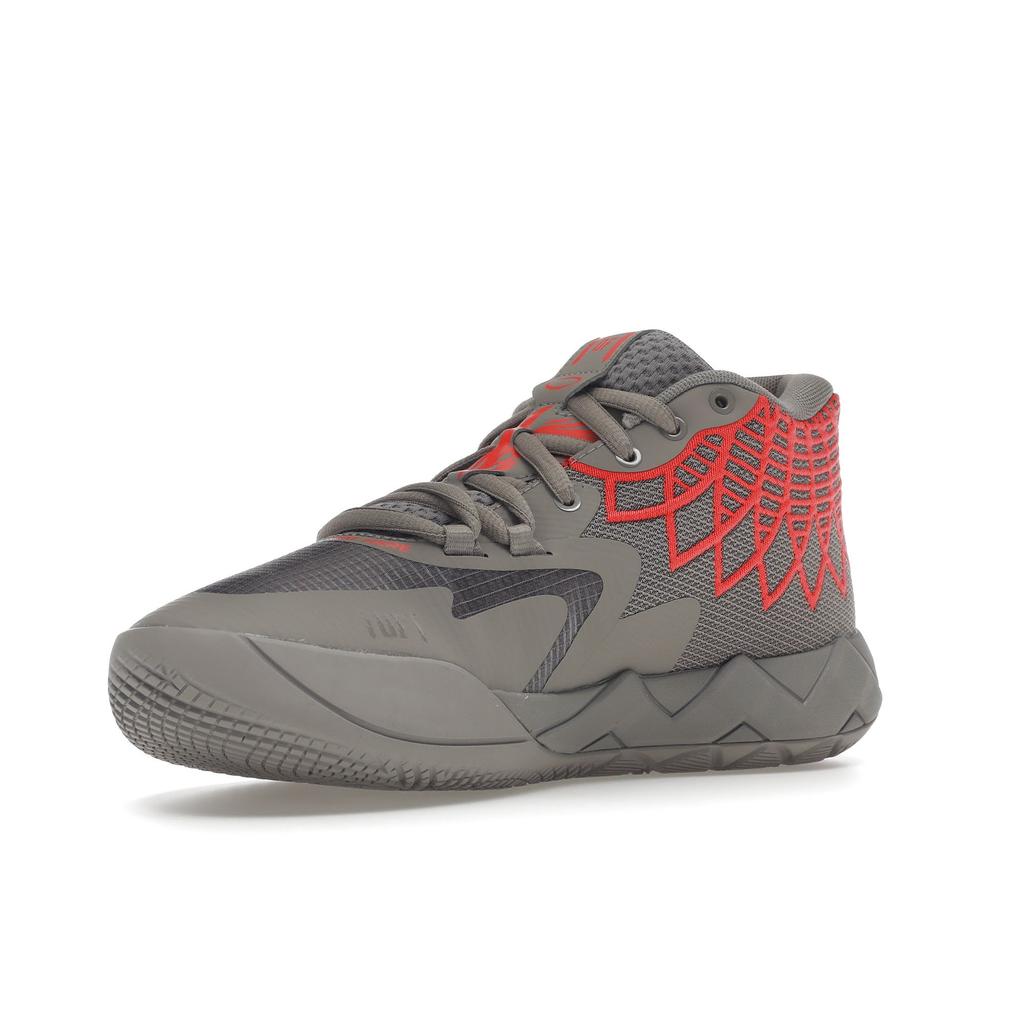 Puma MB.01 Jr Rock Ridge Red Kids Sneakers Grey Red-Blast 376886-09