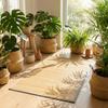BAMBOO BATH MAT RUG 75x50 CM ANTI-SLIP BAMBOO