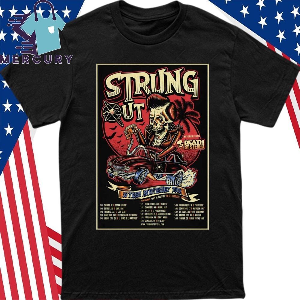 Strung Out 35 Years Anniversary Tour 2025 Poster Shirt Unisex T-Shirt L