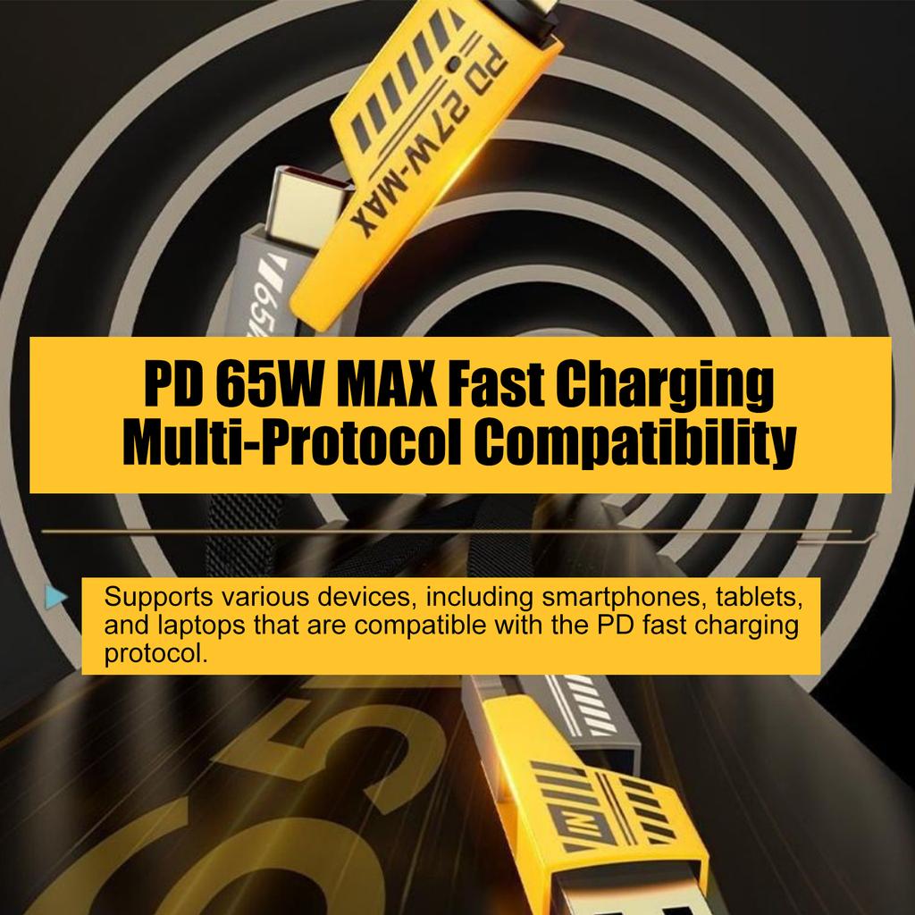 4 In 1 USB C Cable Multi Charging Cable Fast Charging Braided USB A Type C Cord Adapter For Smartphones Laptop Tablet