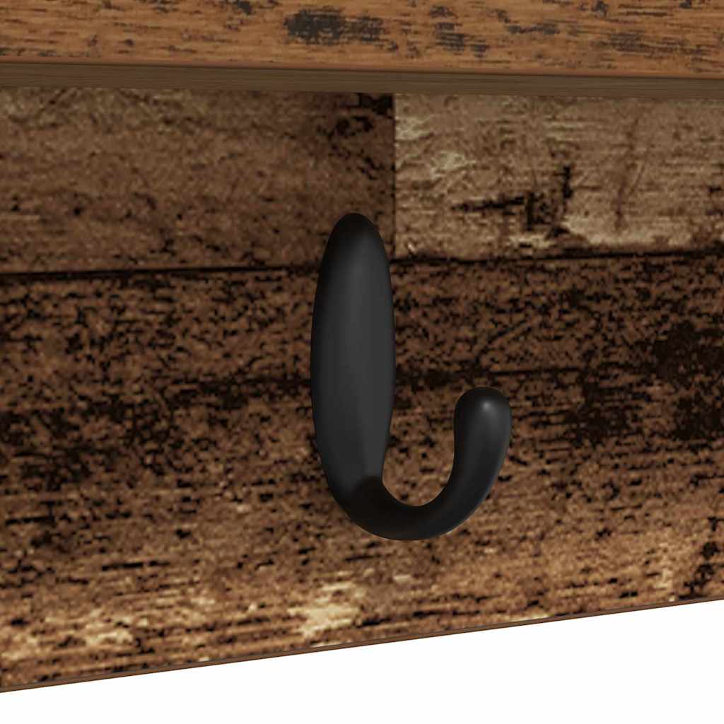 Wall Mounted Nightstand Wall Bracket Reclaimed Wood Engineered Wood