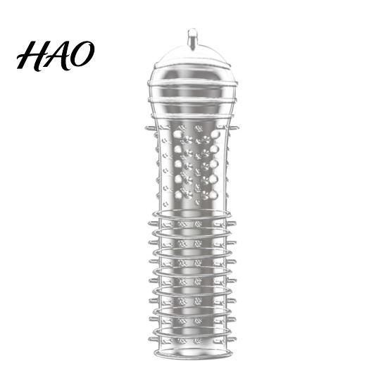 Male Condoms 5Pcs/Set Men External Use Soft Transparent Sexual Stimulation Sex Toy Large Particles Penis Sleeves Spike for Couple
