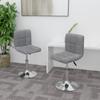 Day and Night - Day and Night Swivel Dining Chairs 2 Units Light Gray Fabric