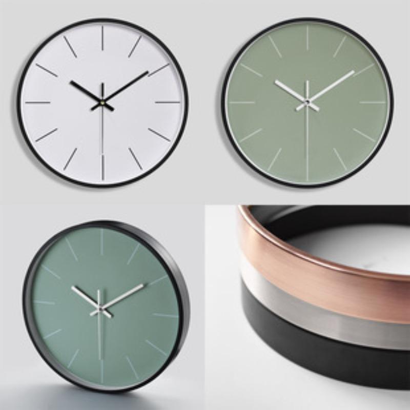 12-inch Stainless Steel Wall Clock, Aluminum Clock, Creative and Fashionable Living Room Wall Clock, Export Quartz Clock
