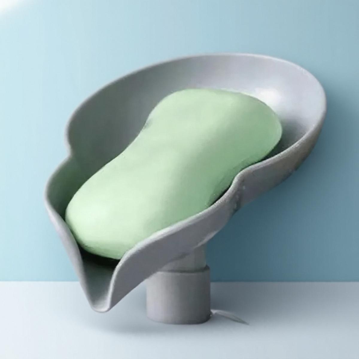 

Мыльница в форме листа, без перфорации, с автоматическим сливом, для экономии мыла, для ванной комнаты, предметы первой необходимости для дома, аксессуары для ванной комнаты, мыльница