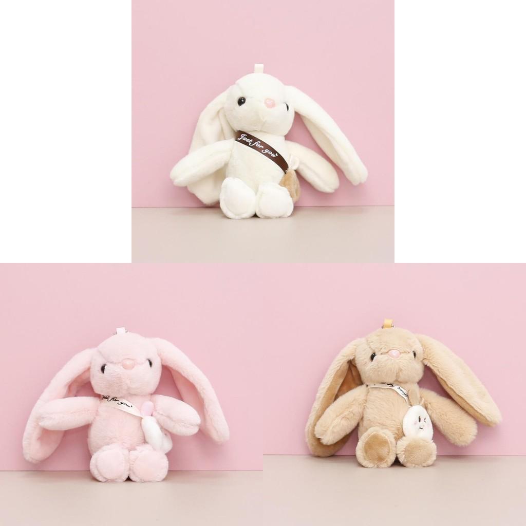 Long Cute Eared Bunny Plush Toy Adorable Cartoon Keychain Charm Perfect Gift