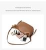 Women's Maillard Style Cowhide Dumpling Crossbody Bag - Trendy Spring/Summer 2025 Shoulder Bag