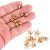200Pcs Star Rivets 5‑Pointed Star Claw Nails DIY Bags Hats Decoration Accessories 10MMGold