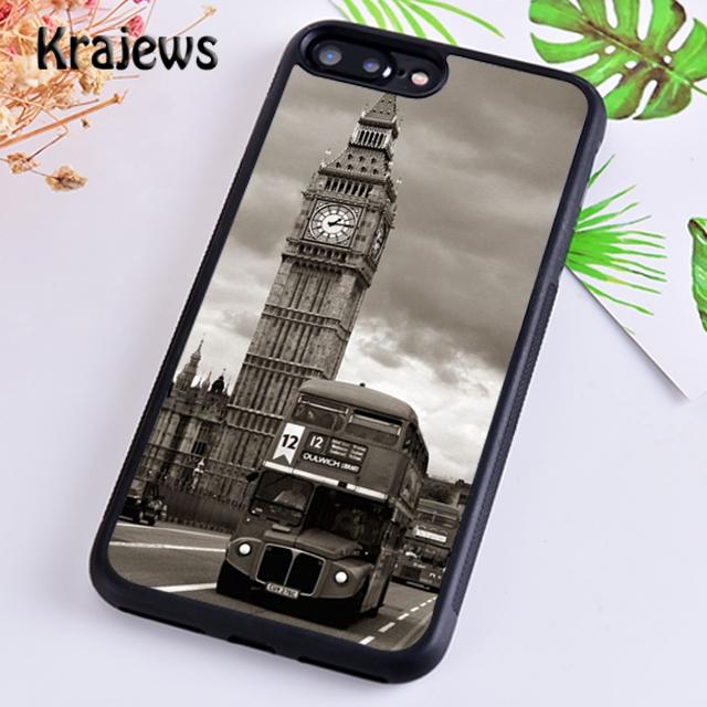 Krajews London big ben Bus Phone Case Cover For IPhone 18 17 Air 16 15 14 plus 11 12 13 pro max coque Shell Fundas