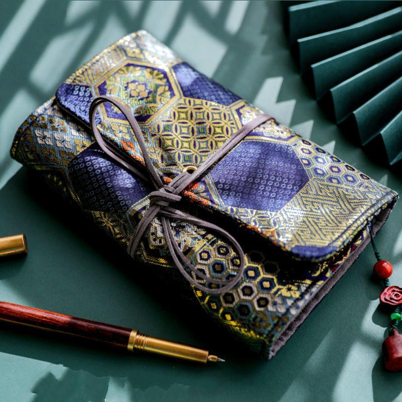 Luxusní látkový design A6 A5 volnolepé zápisníky deníky spirálová vazba diář plánovač 90 listů školní papírnictví