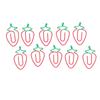 100Pcs Strawberry Paper Clips Electroplated Metal Strawberry Style Wide Application Cute Paper Clips