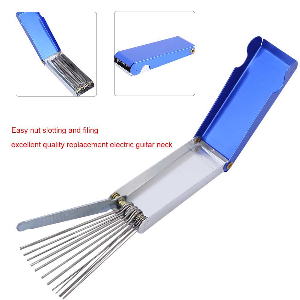 Guitar Repair Tool Kit Guitar Nut Slotting Files Set Musical Instrument Accessories(BoX Packed)