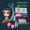 Peking Opera Face Painting Kit: Handmade Hanging Ornaments for Creative Parent-Child Activity