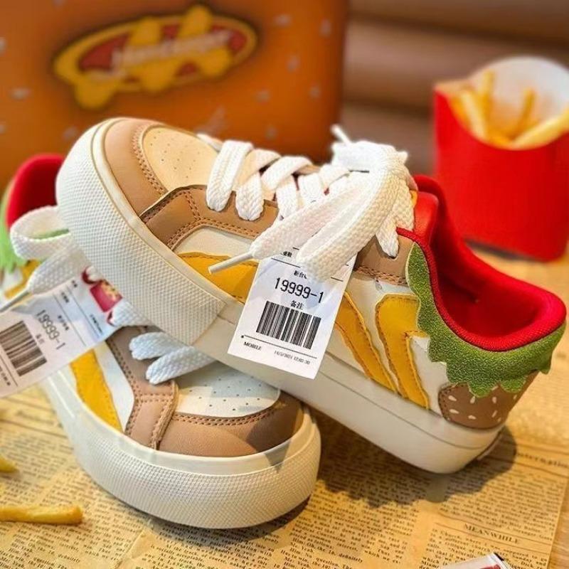 Fashion New Color-blocked Fashionable Comfortable Breathable Thick-soled Slim-fitting Cute Temperamental Casual Women's Sneakers