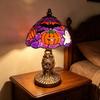 Handcrafted Resin Pumpkin Lamp USB Powered Witch Hat Table Lamp Halloween Table Lamp  Office Decor