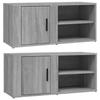 819449 vidaXL TV Stands 2 Pcs Sonoma Grey 80x31.5x36 Cm Engineered Wood