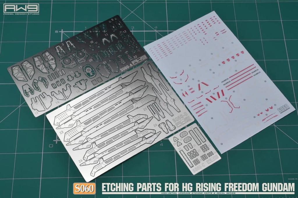 HG Rising Freedom Gundam Modification Detail Up High Quality Metal Parts with Water Transfer Decal 1/144 [item]