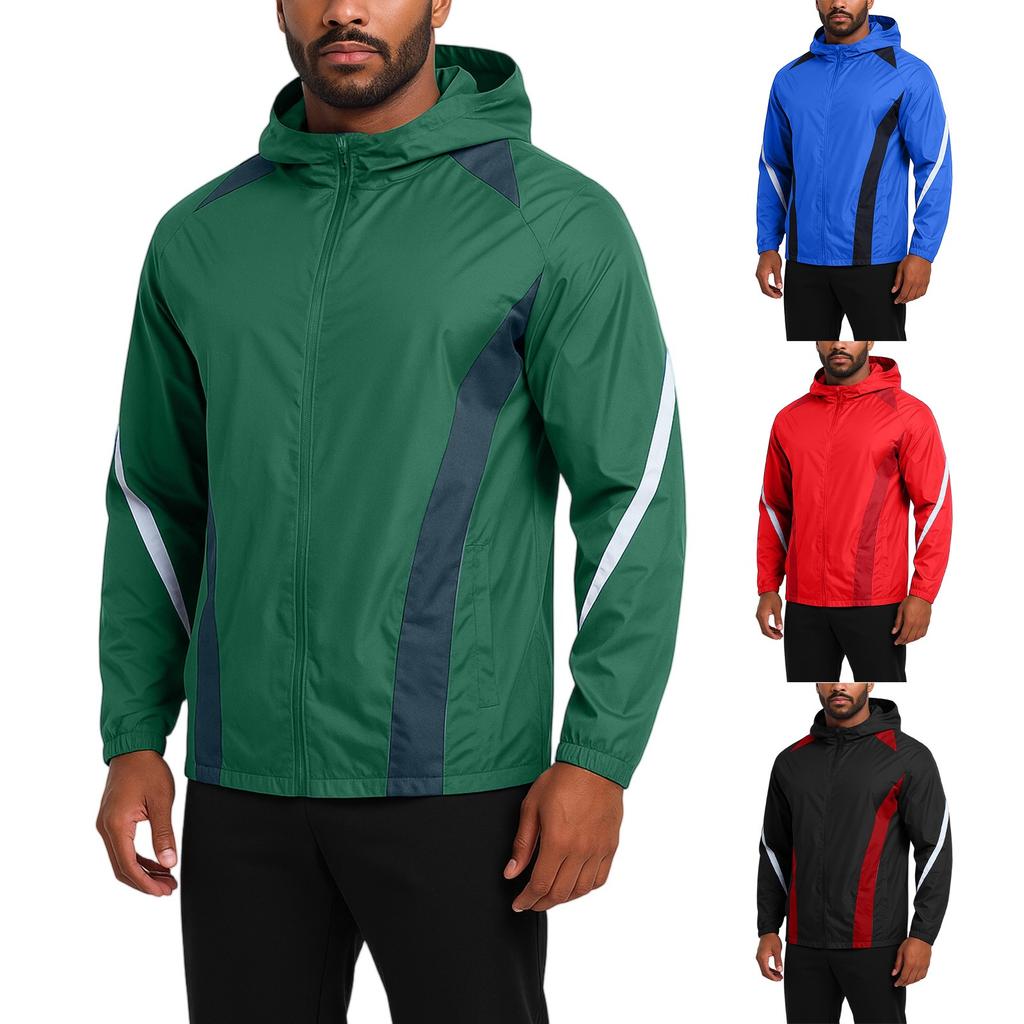 Outdoor Quick Drying Sports Windbreaker Men's Breathable Casual Hooded Jacket