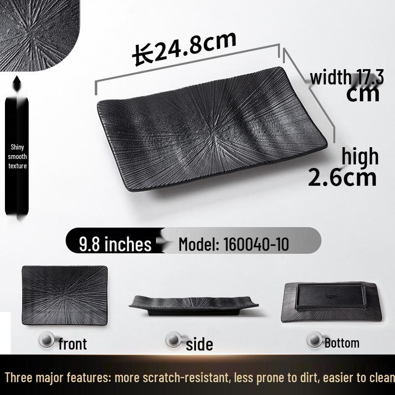 A5 Melamine Rectangular BBQ & Hot Pot Side Dish Plate