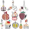 DIY Birthday Cake Pendant Bracelet Accessories Sweet Cute Enamel Bead Jewelry Making Supplies