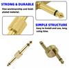4PCS Guitar Pedal Connector Straight/Z-Type 6.35mm Pedals Coupler Pedal  to Pedal Connector, TS Copper Male for Guitar Pedal