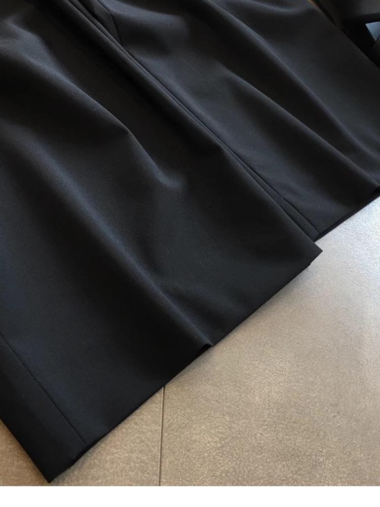 Italian G-Grade Nan You Style High Waist Wide-Leg Wool Trousers for Women