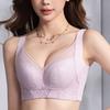 New lace big chest small underwear women's breathable breast upper support anti-sagging anti-light lace padded bra