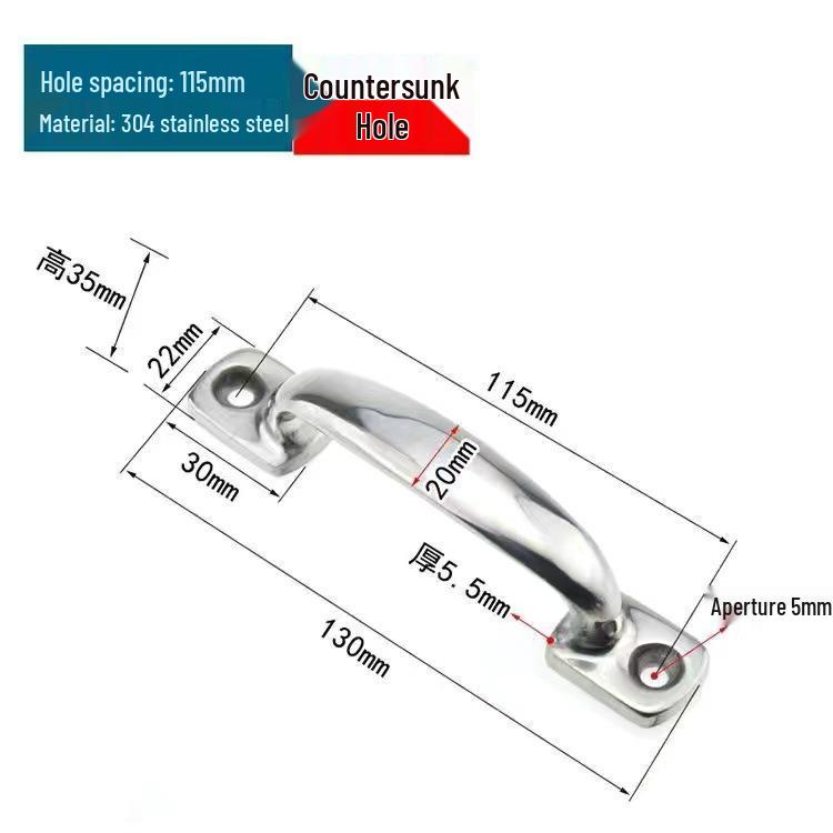 304 Stainless Steel Heavy Duty Pull Handle for Industrial Doors and Windows