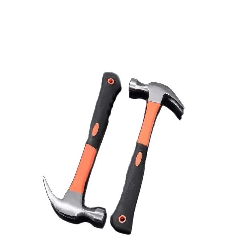 High-Quality Multi-Functional Claw & Nail Hammer for Woodworking and Sheet Metal, with Integrated Nail Puller, Orange