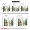 2pcs  2D plane printing Curtains&Window Treatment Deer Snow Pine Forest (2) Versatile Polyester (without rod) Home Decor for
