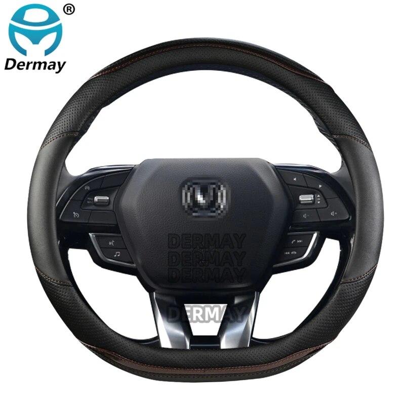 Für Changan CS95 CS85 CS75 CS55 CS35 CS15 EADO CX70 Auto Lenkradbezug Mikrofaserleder + Kohlefaser Autozubehör