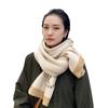 Scarf Women's Winter Korean Version Versatile Student Thickened Long Warm Solid Color Wool Knitted Scarf Japanese Style Autumn and Winter