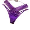 Women's Silk See-Through Low-Waist Thong with Thin Strap Cutout - Sexy French Design
