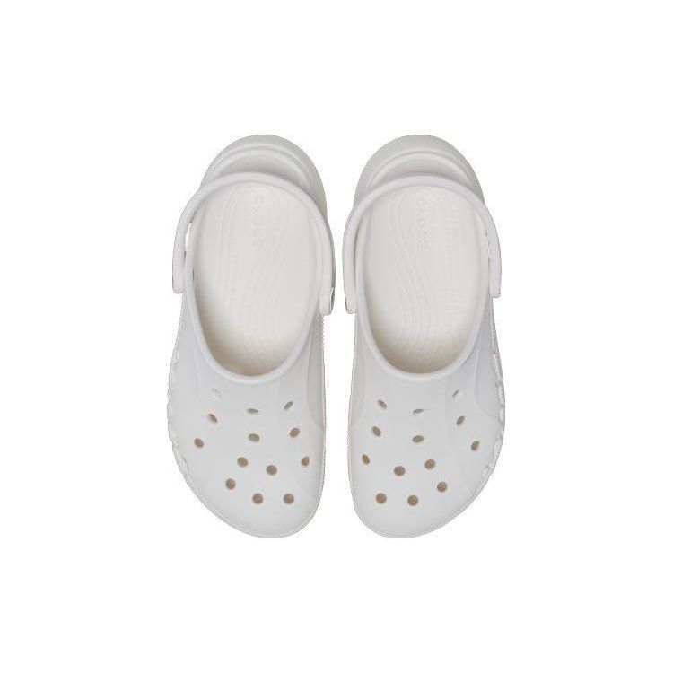 Crocs Baya Platform Clog EVA Non-Slip Wear-Resistant Cloud Shoes Women Clogs White 208186-100