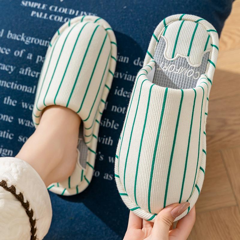 Leinen Hausschuhe Frühling und Herbst Vier Jahreszeiten Innen Baumwolle und Leinen Zuhause Rutschfest Sommer Paar