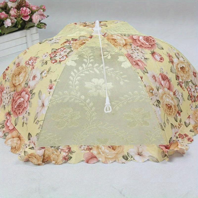 Dustproof Mesh Table Cover Fly Proof Stain Proof Table Cover Food Cover Lace Mesh Folding Vegetable Cover 2024
