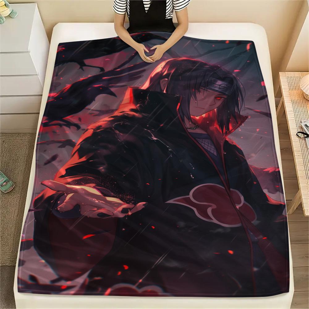 

Itachi Uchiha Camping Picnic Essential Flannel Blanket, Warm Printed Cover for Bedroom, Sofa and Daily Rest Time.-TING 75x90cm