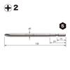 VESSEL Screwdriver Bits for x H B34 ZP Air/Electric Screwdrivers, +2 100mm, 10-Piece Set, Hardness (High Hardness),