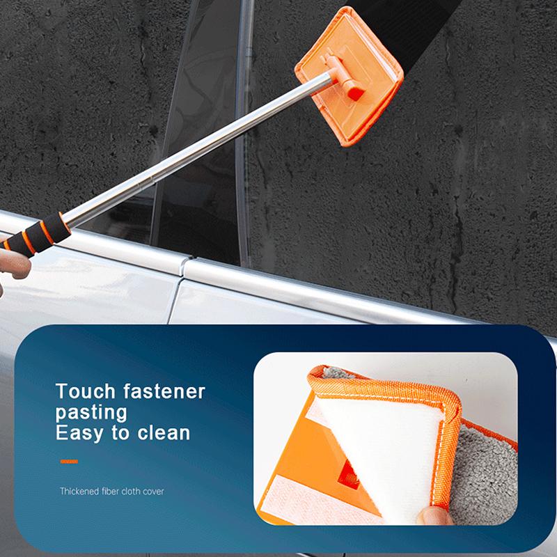 Car Window Cleaning Brush with Removable Microfiber Pad for Car Windshield Home Office Cleaning