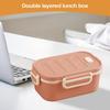 2 Layer Bento Lunch Box Kid High Capacity Microwave Divided Food Containers Portable Leakproof Office Camping Outdoor supplies