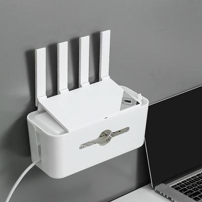 Boîte de Rangement pour Cordon avec Couvercle Boîte de Rangement pour Fil avec Prise Fond Antidérapant Organisation Câble de Données Couvercle Anti-Poussière Pour Tiroir Chargeur